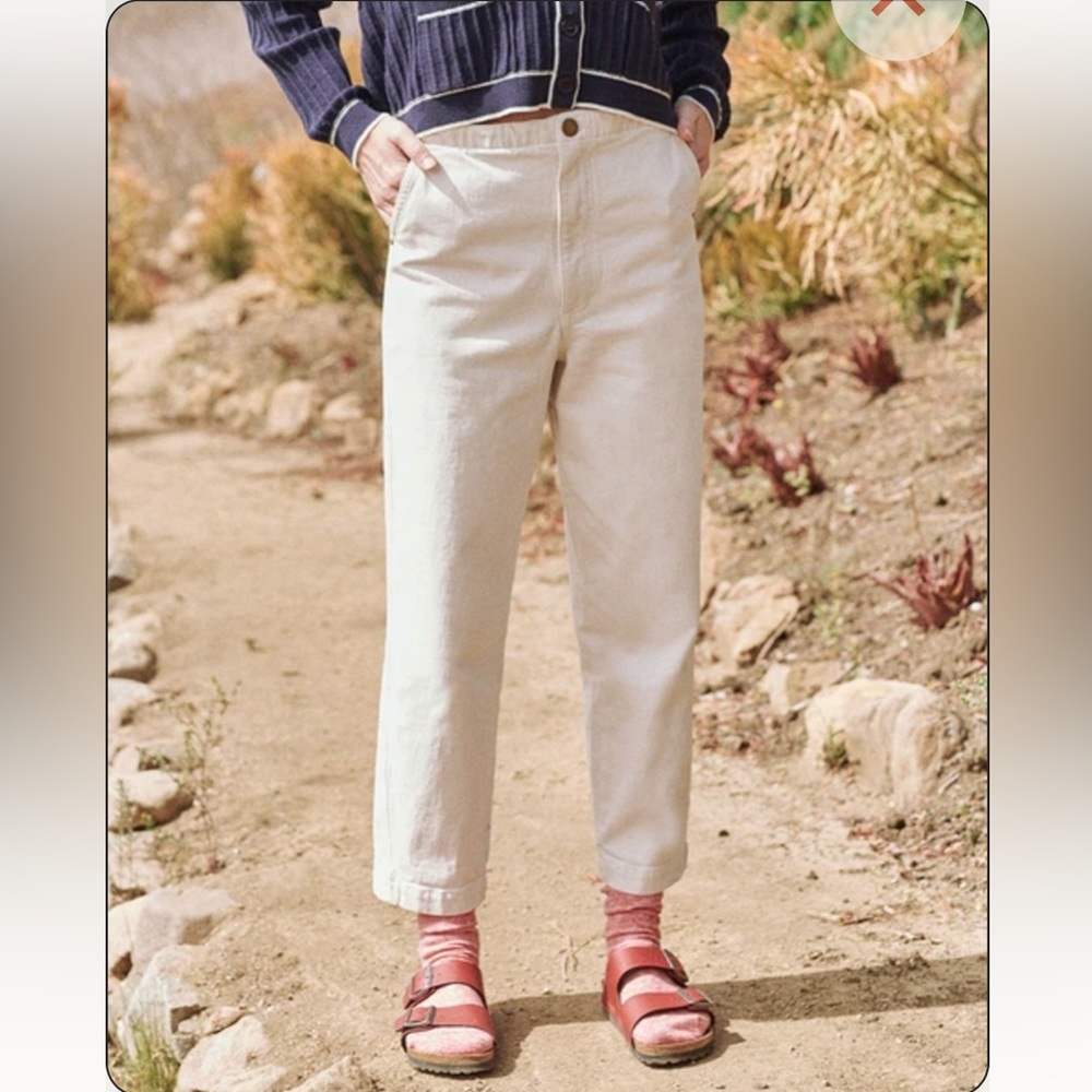 The Great Buckle Back Trouser in Stone size 25